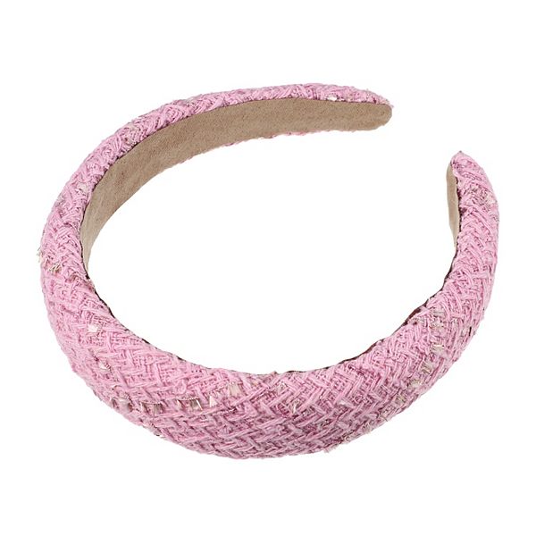 Retro Style Fabric Headband Classic Casual Style For Women Deep Pink 1.38" Unique Bargains