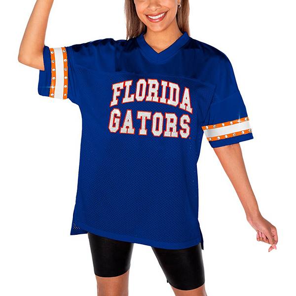 Женская футболка Gameday Couture с эмблемой Florida Gators и украшениями из страз, с V-образным вырезом и боковыми разрезами Gameday Couture