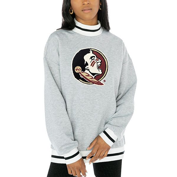 Women's Gameday Couture Gray Florida State Seminoles In It To Win It Sporty Pullover Sweatshirt Gameday Couture