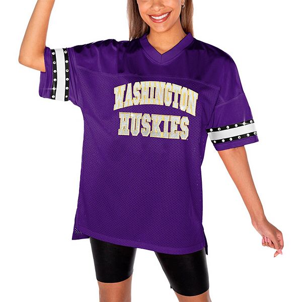 Women's Gameday Couture Purple Washington Huskies Until Kickoff Rhinestone Fashion T-Shirt Gameday Couture