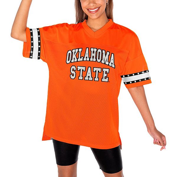 Оранжевая женская футболка Gameday Couture Oklahoma State Cowboys Until Kickoff с стразами Gameday Couture