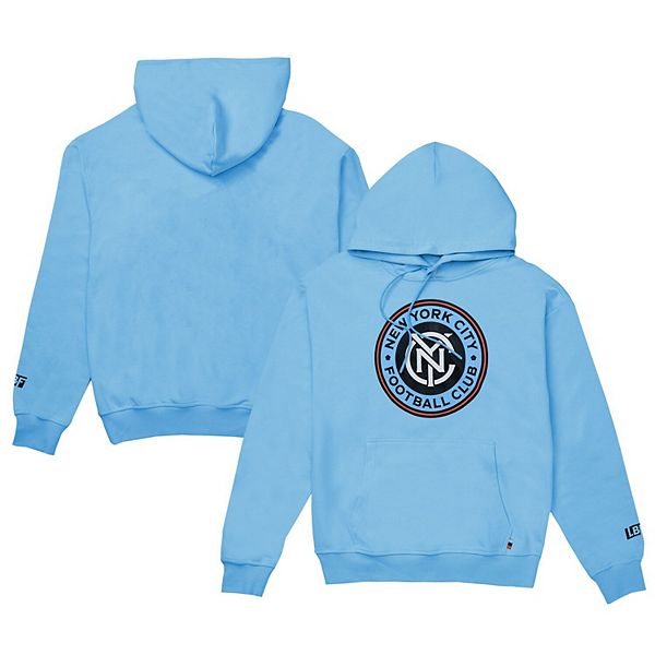 Unisex Live Breathe Futbol Sky Blue New York City FC Crest Pullover Hoodie Live Breathe Futbol