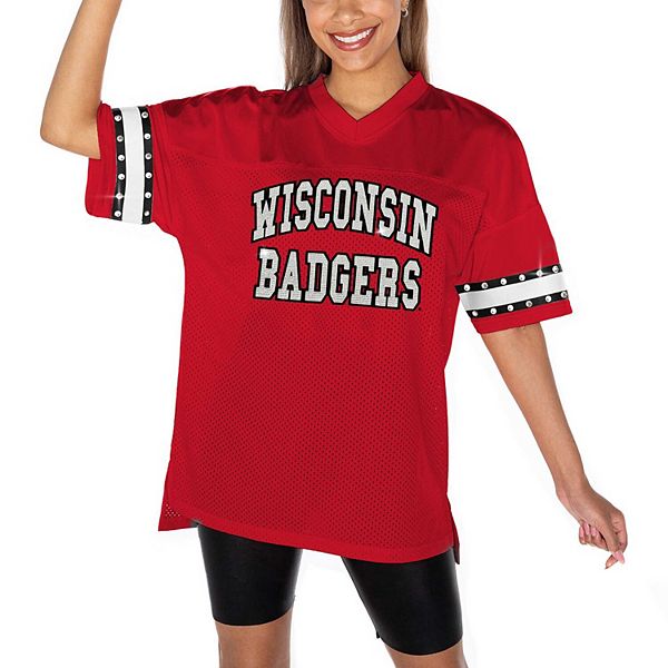 Women's Gameday Couture Red Wisconsin Badgers Until Kickoff Rhinestone Fashion T-Shirt Gameday Couture