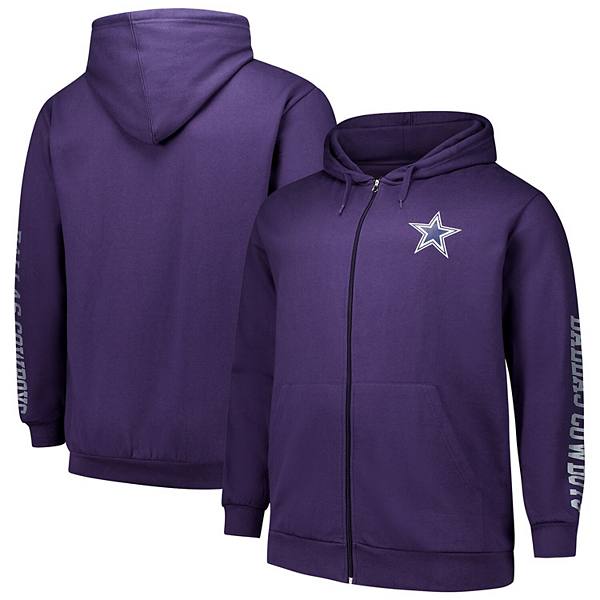 Флисовое худи Fanatics Navy Dallas Cowboys Big & Tall с капюшоном и двумя карманами Fanatics Brands - White Label