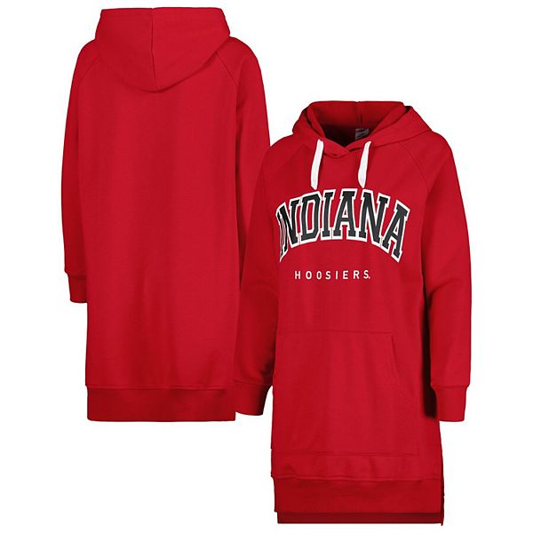 Women's Gameday Couture Crimson Indiana Hoosiers Take a Knee Raglan Hooded Sweatshirt Dress Gameday Couture