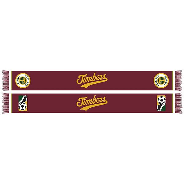 Уникальный двусторонний шарф Portland Timbers 2024 из 100% акрила, длина 157 см Ruffneck Scarves