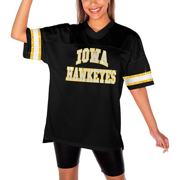 Women's Gameday Couture Black Iowa Hawkeyes Until Kickoff Rhinestone Fashion T-Shirt Gameday Couture