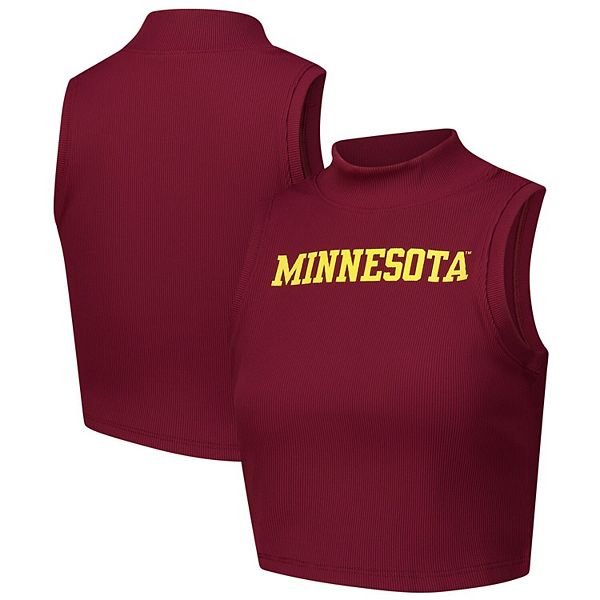 Women's ZooZatz Maroon Minnesota Golden Gophers Cropped Tank Top ZooZatz