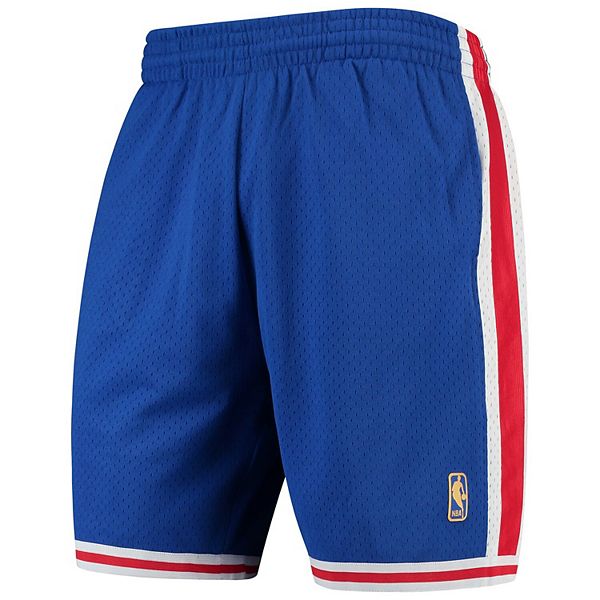 Men's Mitchell & Ness Royal Philadelphia 76ers Hardwood Classics Team Swingman Shorts Mitchell & Ness