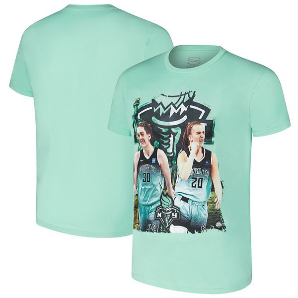 Unisex Stadium Essentials Sabrina Ionescu & Breanna Stewart Mint New York Liberty Skyline Duo Player T-Shirt Stadium Essentials