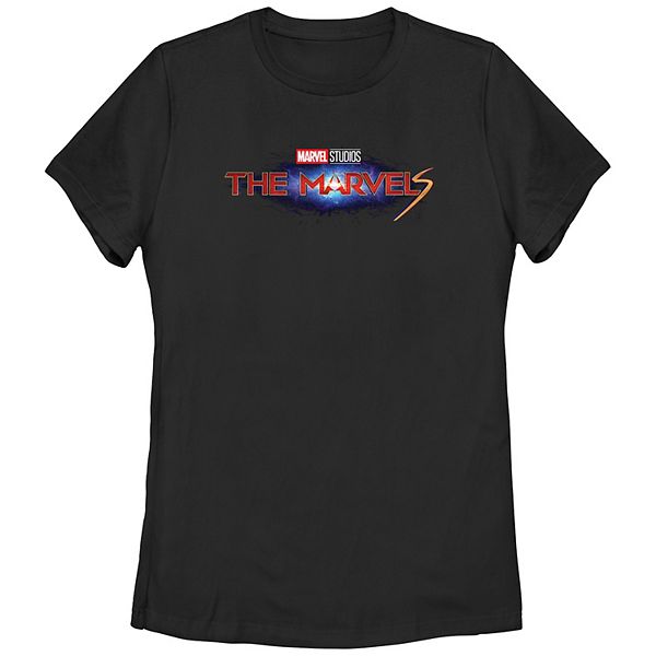 Juniors' The Marvels Movie Logo Title Graphic Tee Marvel