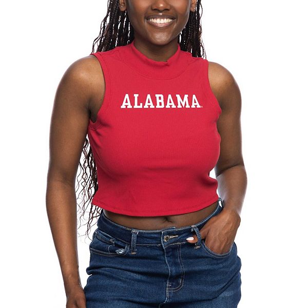 Women's ZooZatz Crimson Alabama Crimson Tide Cropped Tank Top ZooZatz