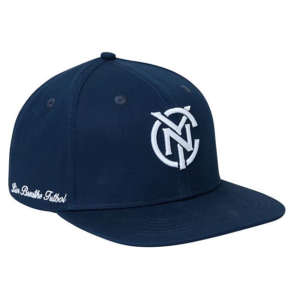 Unisex Live Breathe Futbol Navy New York City FC Monogram Snapback Hat Live Breathe Futbol