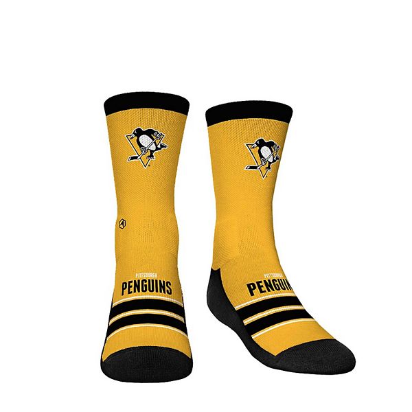 Детские носки Crew с логотипом Pittsburgh Penguins от Rock Em Socks – бесшовные мыски, формированная пятка Rock Em Socks