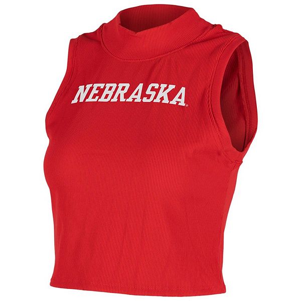 Women's ZooZatz Scarlet Nebraska Huskers Cropped Tank Top ZooZatz