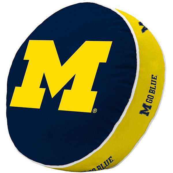 Подушка Michigan Wolverines Puff с мягким наполнителем, 38 см х 38 см х 10 см, командные цвета Logo Brand