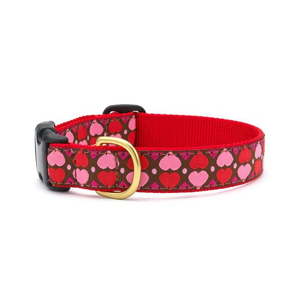 Up Country Valentine And Hearts Pattern Dog Collar Up Country