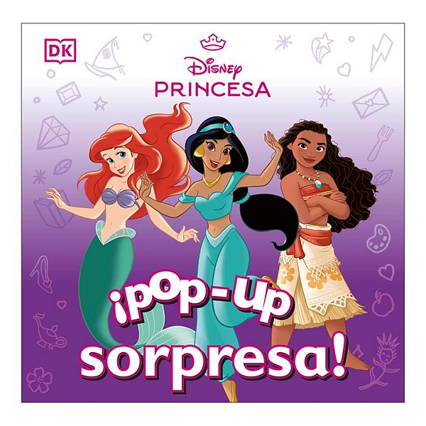 Книга с интерактивными клапанами ¡Pop-up Sorpresa! Disney Принцесса, рифмованные буквы, 12 страниц, компактный формат 21,7 см Penguin Random House