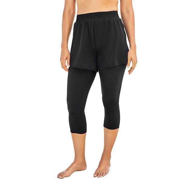 Swim 365 Women's Plus Size Shorted Swim Capri Swim 365