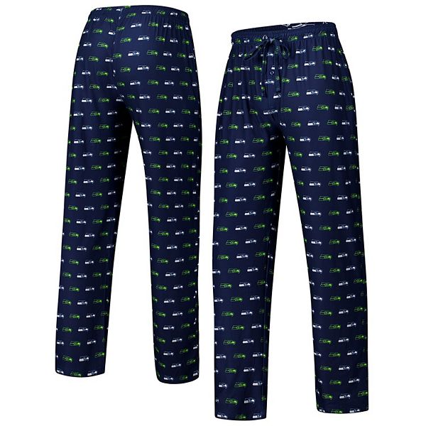 Men's Concepts Sport College Navy Seattle Seahawks Record All Over Knit Pants Unbranded