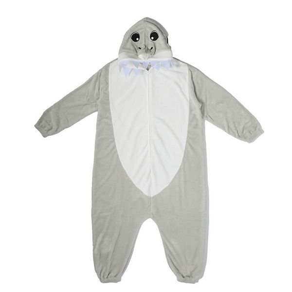 Adult Costume Shark Hooded Union Suit Licensed Character