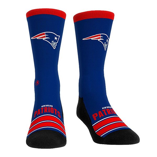 Унисекс носки Rock Em Socks New England Patriots Gametime Stripe с логотипом и влагоотводящими свойствами Rock Em Socks