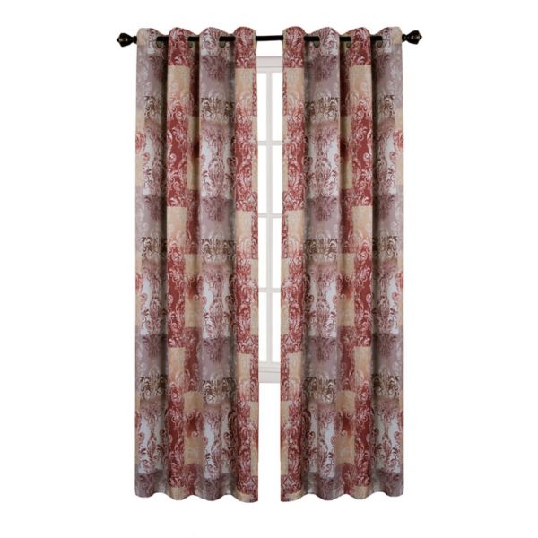 Kate Aurora Traditional Designs 2 Pack Atlanta Scroll Grommet Top Curtain Panels Kate Aurora