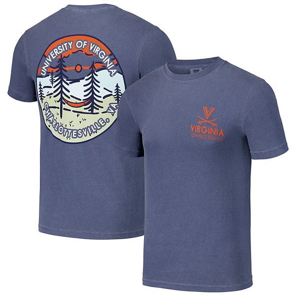 Unisex Navy Virginia Cavaliers Scenic Comfort Colors T-Shirt Image One