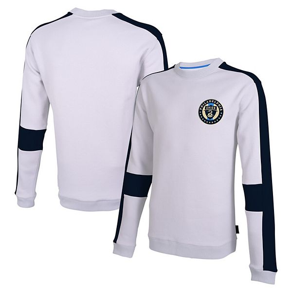 Men's Stadium Essentials White Philadelphia Union Half Time Pullover Sweatshirt Stadium Essentials