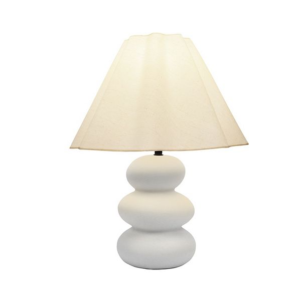 Kelsey 17.5" Led Bohemian Table Lamp With Ceramic Base Brightech