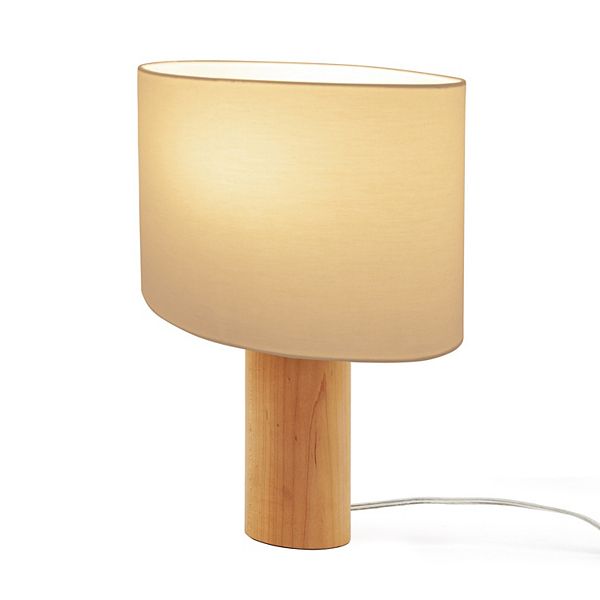 Mia 15.75" Midcentury Led Table Lamp With Maple Wood Base Brightech