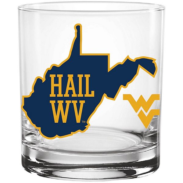 Стеклянный бокал Hometown с логотипом West Virginia Mountaineers для виски, 414 мл, высота 10 см Unbranded