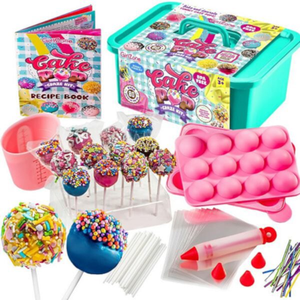 Cake Pop Craze Kit, Kids Baking Set, With Cake Pop Mold, Kit Stand And Gift Bags GirlZone