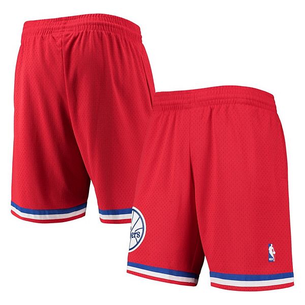 Men's Mitchell & Ness Red Philadelphia 76ers 2002-03 Hardwood Classics Swingman Shorts Mitchell & Ness