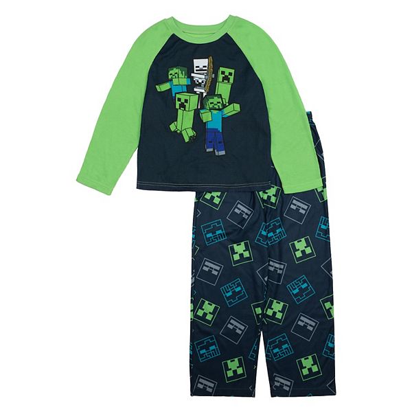 Boys 6-12 Minecraft Mobs 2-Piece Pajama Set Licensed Character