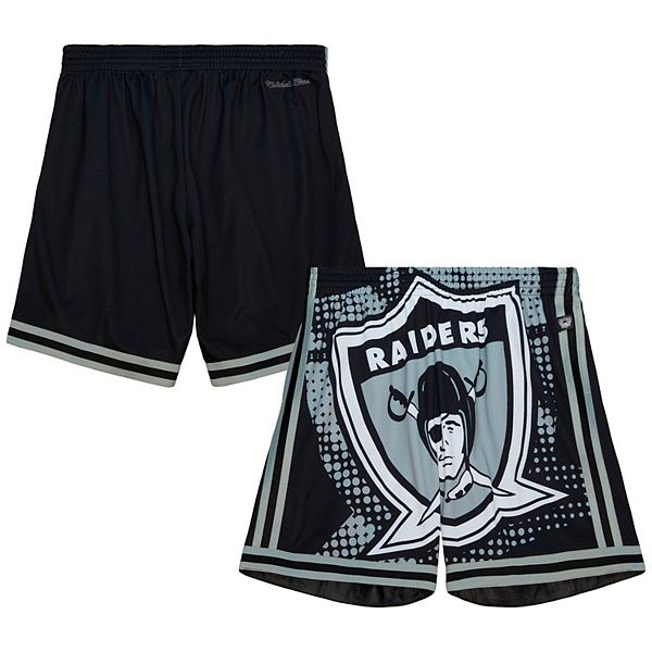 Men's Mitchell & Ness  Black Las Vegas Raiders Big Face 7.0 Fashion Shorts Mitchell & Ness