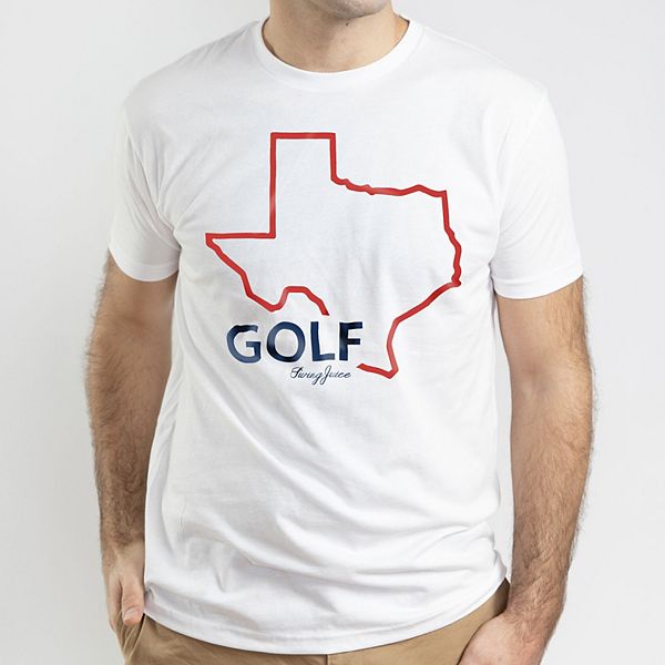 Классическая мужская футболка SwingJuice Golf Texas с коротким рукавом из хлопка и полиэстера SwingJuice