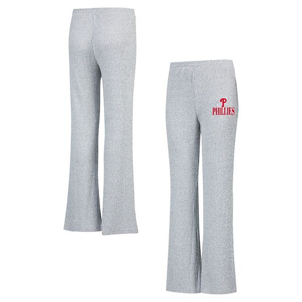 Women's Concepts Sport Gray Philadelphia Phillies Juniper Rib Knit Flare Sleep Pants Unbranded