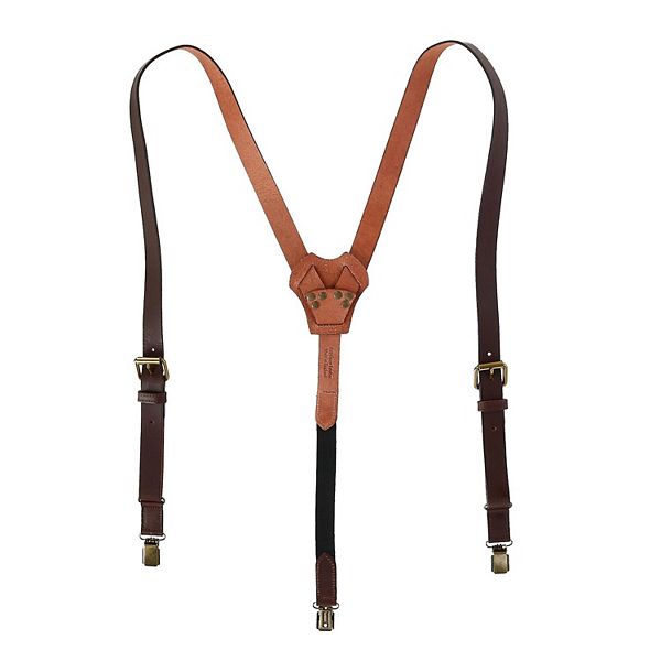 Men's The Bristol Clip End Leather Braces With Elastic Backstrap CrookhornDavis