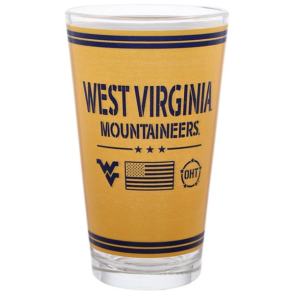 Кружка для пива с логотипом West Virginia Mountaineers, 473 мл, с двусторонней графикой Indigo Falls