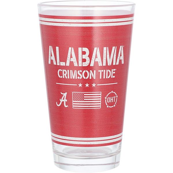 Двойной стеклянный пивной стакан Alabama Crimson Tide, объем 480 мл, классический дизайн Indigo Falls