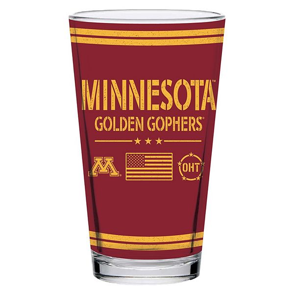 Пивной бокал OHT Military Appreciation с дизайном Minnesota Golden Gophers, 480 мл, двусторонняя печать Indigo Falls