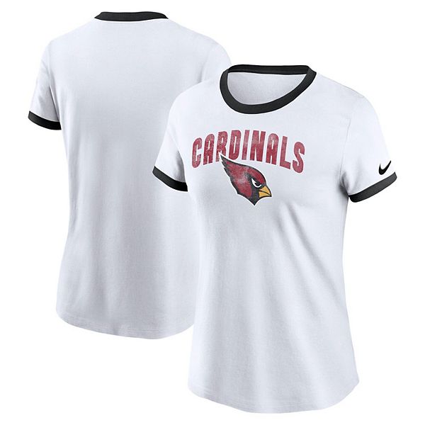 Women's Nike White Arizona Cardinals Rewind Ringer Tri-Blend T-Shirt Nike