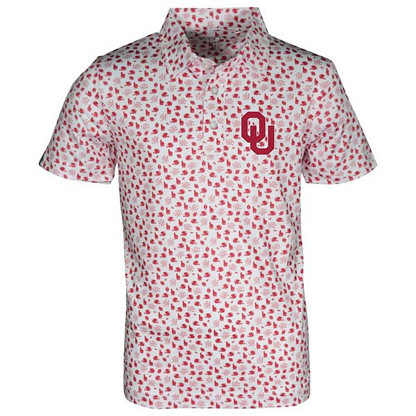 Молодежное поло с ярким принтом в стиле футбольной формы Oklahoma Sooners Garb