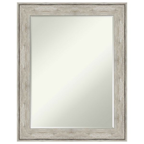 Crackled Metallic Petite Bevel Bathroom Wall Mirror Amanti Home