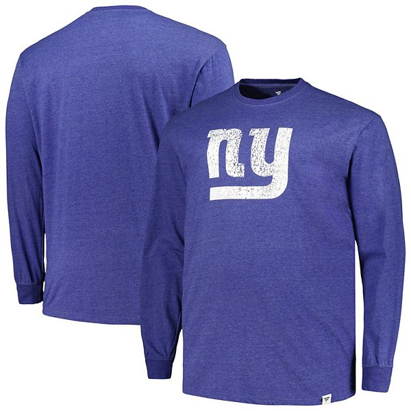 Мужская футболка с длинными рукавами New York Giants Retro от Profile, 60% хлопок, 40% полиэстер Profile