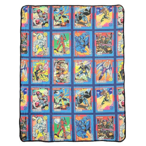 Marvel X-men Characters Comic Cards Fleece Soft Throw Blanket, Measures 60 X 45 Inches Bazillion Dreams