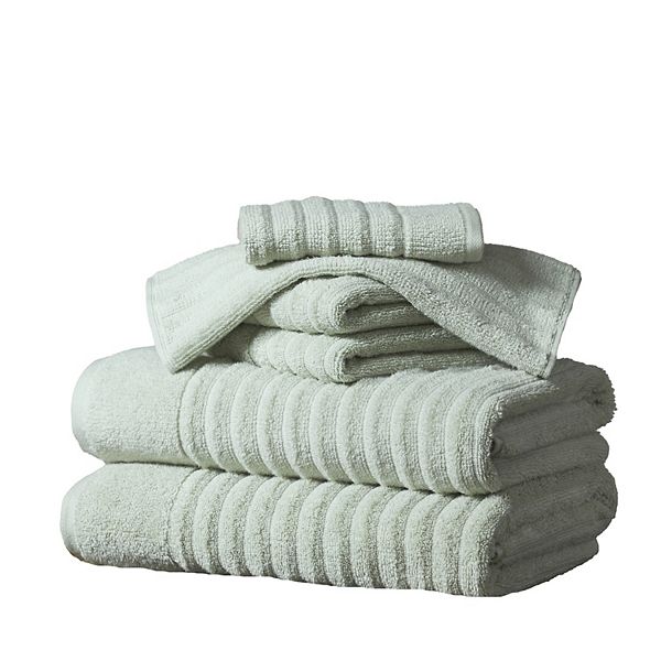 Madelinen® 6-Pack Zero Twist Textured Bath Towel Set Madelinen