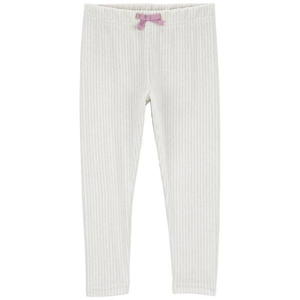 Toddler Girl Carter's White Ribbed Velour Pull-On Pants Carter's