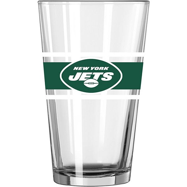 Стеклянный бокал New York Jets для пива, 473 мл, с двойным принтом Unbranded